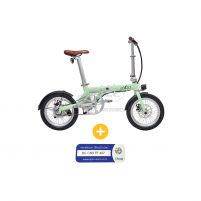 VELO A ASSISTANCE ELECTRIQUE RETRO VERT+ MARQUAG+DECL BICYCODE